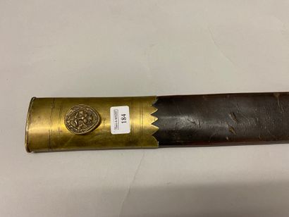 null Naval and colonial artillery officer's sword, chased and gilt brass guard, fur...