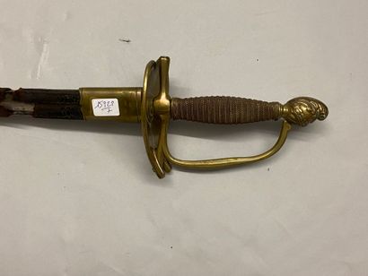null Strong cavalry officer's sword, French brass guard, pommel in the shape of a...