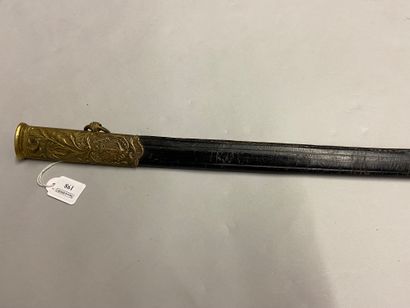 null Officer's saber of navy or marine infantry model 1837/1870, chased and gilded...