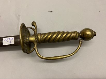 null Épée de sergent de fusiliers, garde entièrement en laiton légèrement décorée,...