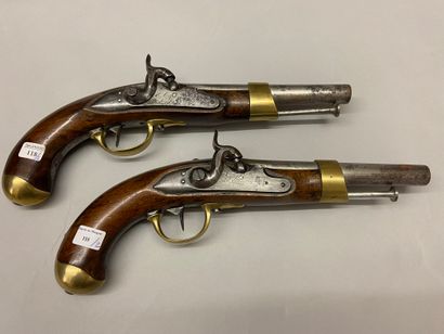 Deux pistolets de cavalerie modèle an XIII...