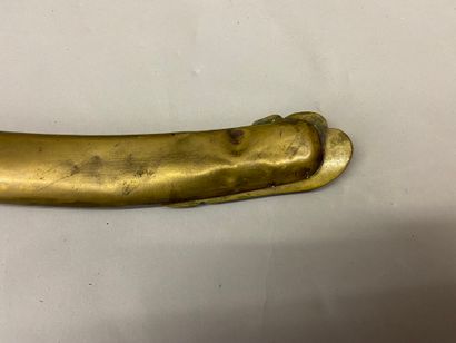 null Fancy saber of naval artillery or arsenal guard, brass guard à la Marengo, with...