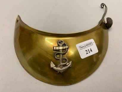 Navy infantry officer's collar, gilt brass...