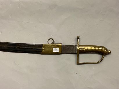 null Briquet d'infanterie modèle 1767, garde en laiton, branche poinçonnée : "B"...