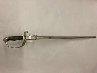 null Infantry officer saber model 1896, nickel-plated iron scabbard. 

Third Republic...