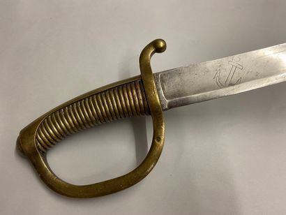 null Briquet de marine ou d'infanterie de marine modèle 1816, garde poinçonnée: "D"...