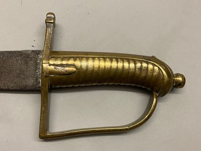 null Briquet d'infanterie modèle 1767, garde en laiton, branche poinçonnée : "B"...