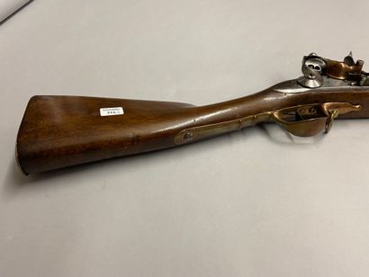 null Flintlock rifle of edge model 1779/1786, barrel with two sides then round, length...