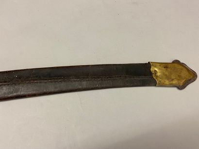 null Heavy saber of the navy of trade or port guard (Bordeaux?), brass guard with...