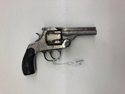  Revolver of type Smith & Wesson out of nickel plated iron, calibre 380, mechanics...