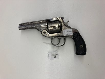  Revolver of type Smith & Wesson out of nickel plated iron, calibre 380, mechanics...