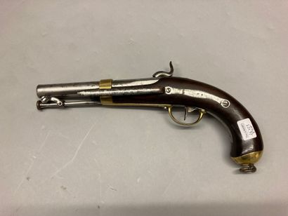 null Marine percussion pistol model 1837, trace of punch on the barrel; tail of breech...