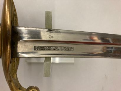 null Infantry officer's saber model 1855, chased and gilded brass guard, pierced...