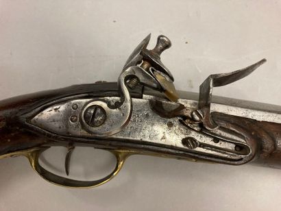 null Flintlock cavalry pistol model 1733, very polished barrel; lock bearing the...