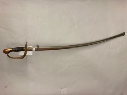 Cavalry officer's saber, bronze five-pointed...