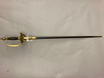 null Sword of the polytechnic school model 1872, brass guard, blade with one throat...