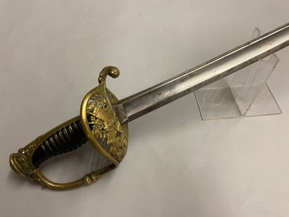 null Marine infantry officer's saber model 1845 modified 1855, gilt brass guard,...