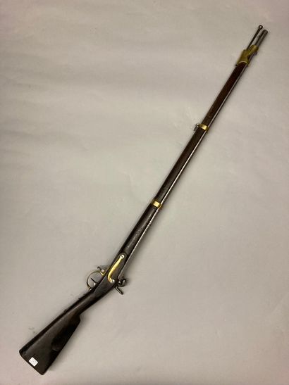 null Fusil à percussion de marine modèle 1822 T, canon bien poinçonné et daté: "1829";...