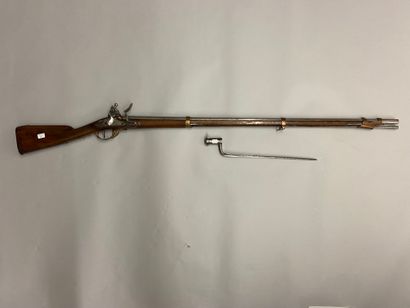 null Fusil à silex de bord modèle 1779/1786, canon à deux pans latéraux puis rond,...