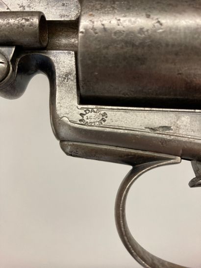 null Adam's percussion revolver, steel caliber about 11,5 mm with traces of bluing,...