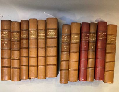Ensemble de volumes d'Ernest Renan : Histoire...