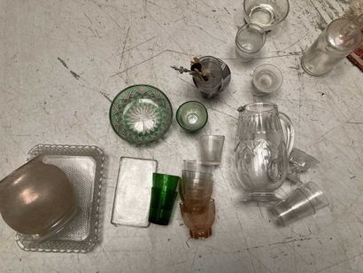 null Handle of glassware including carafe glasses and various