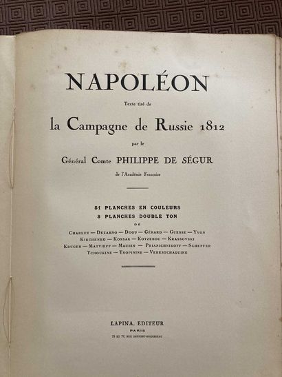 null Napoléon, texte tiré de La campagne de Russie 1812 par le Général Comte Philippe...