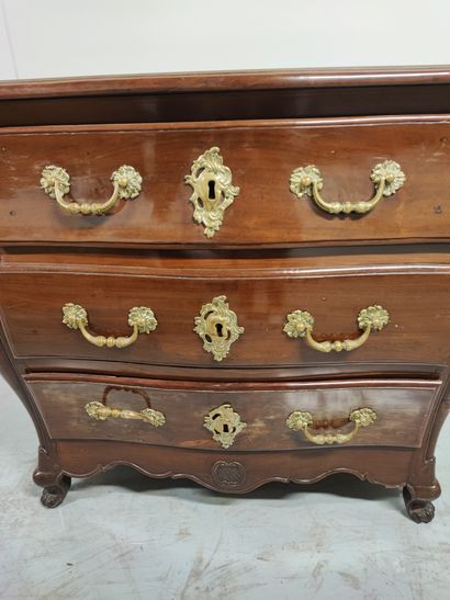 null Bordeaux chest of drawers, partly from the Louis XV period_x000D_.

In molded...