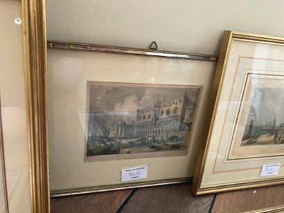 null Lot of various frames including View of Venice, View of Madrid, Stilt walker...