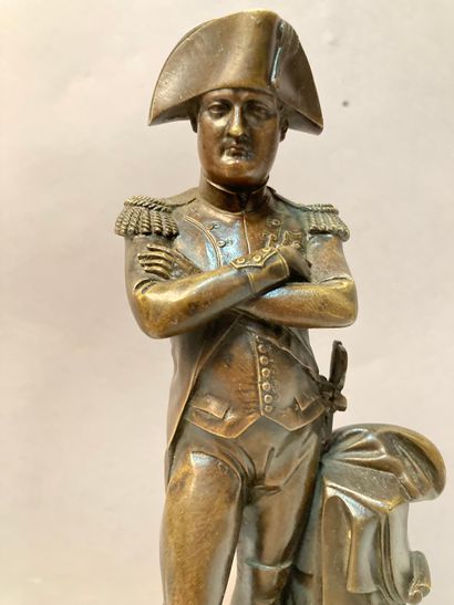 null Napoleon I _x000D_

Brown patinated bronze group, insceription on the base "He...