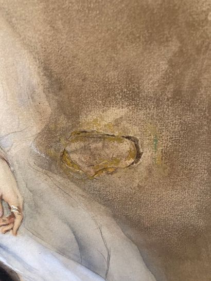 null Watercolor marouflaged on panel_x000D_

Presumed Portrait of Elizabeth Woodville-York...