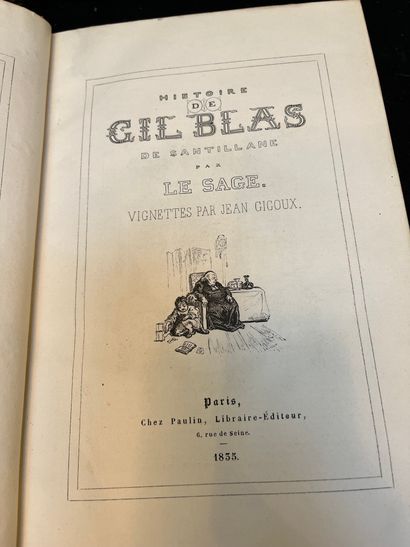 LE SAGE (Alain René) Histoire de Gil Blas de Santillane. Paris, Chez
Paulin, Libraire-Éditeur,...