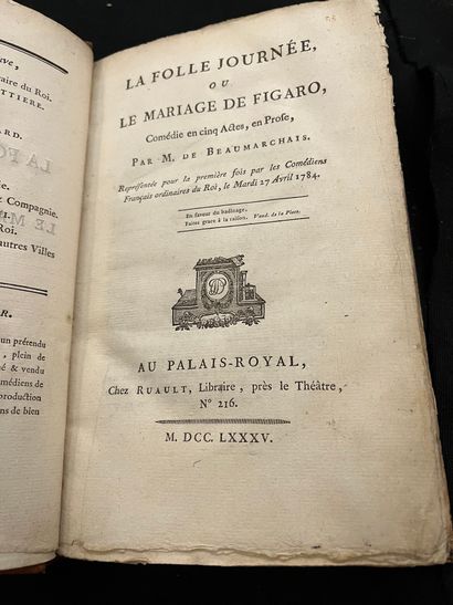 BEAUMARCHAIS (Pierre Augustin CARON DE) La Folle Journée, ou le Mariage de Figaro.
Paris,...