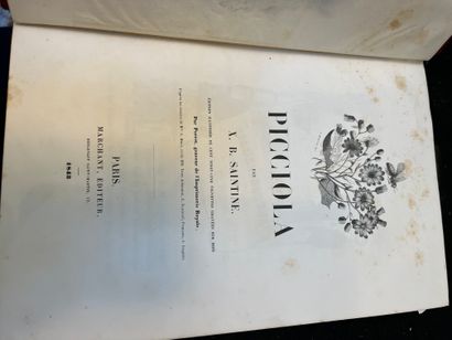 SAINTINE (Xavier Boniface) Picciola. Paris, Marchant, Éditeur, 1843.
In-8°, maroquin...