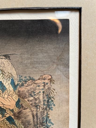 Utagawa Hiroshige (1797-1858) Deux oban yoko-e, dont un de la série Tokaido gojusan...