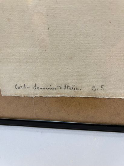 Camille COROT (1796-1875) Souvenir d'Italie
Eau-forte sur vergé. Epreuve de l'état...