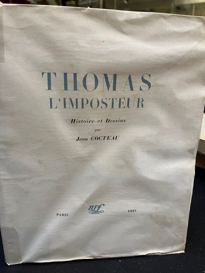 COCTEAU (Jean) Thomas l'Imposteur. Paris, Nrf, 1927. In-4°, broché.
40 dessins par...