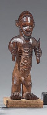 Statuette Bembé (Congo). Le personnage masculin...