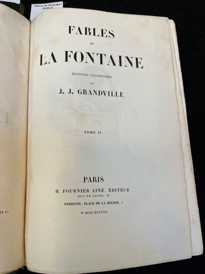 LA FONTAINE (Jean de) Fables. Paris, H. Fournier Ainé, Éditeur, 1838.
2 volumes in-8°,...