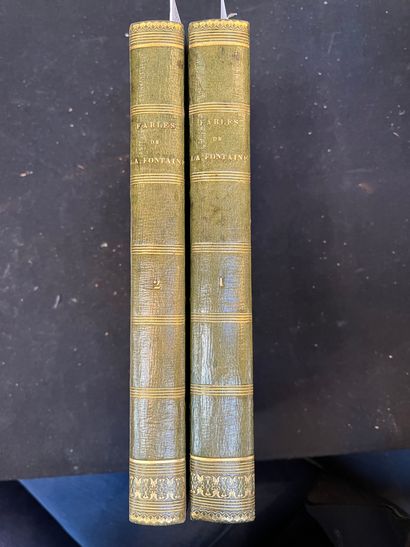 LA FONTAINE (Jean de) Fables. Paris, H. Fournier Ainé, Éditeur, 1838.
2 volumes in-8°,...