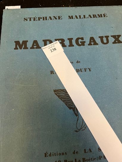 MALLARMÉ (Stéphane) Madrigaux. Paris, Éditions de la Sirène, 1920.
In-4° broché,...