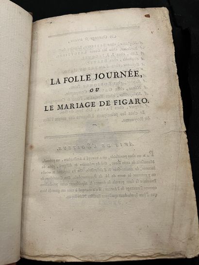 BEAUMARCHAIS (Pierre Augustin CARON DE) La Folle Journée, ou le Mariage de Figaro.
Paris,...