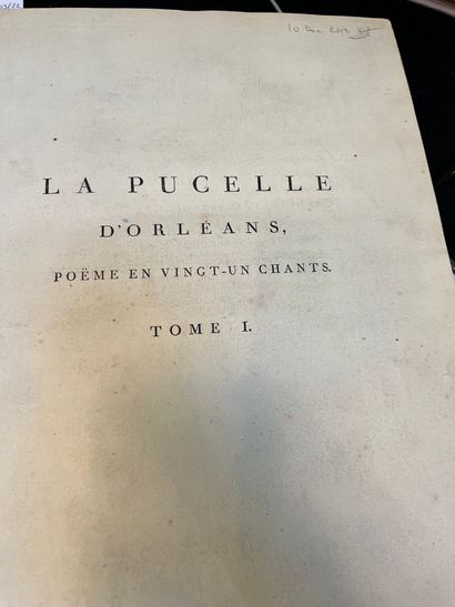 VOLTAIRE La Pucelle d'Orléans, poëme en vingt-un chants. A Paris, De l'Imprimerie...