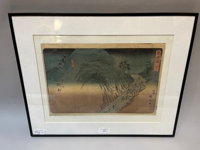 Utagawa Hiroshige (1797&858) - oban de la série Tokaido gojusan tsugi no uchi, les...