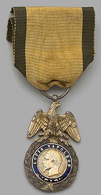 Silver and vermeil military medal, enamelled;...