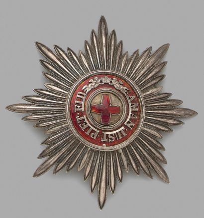 Silver plate of 1st class of the order of...