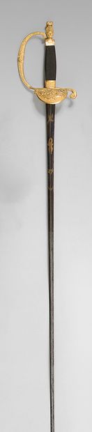 Staff officer's sword, chased and gilded...