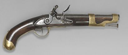 null Flintlock cavalry pistol model 1763/1766, markings on the left side of the barrel;...