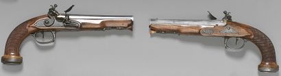 Pair of officer's flintlock pistols model...