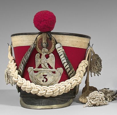 null Belle reconstitution d'un shako du 3e régiment des gardes d'honneur de la garde...